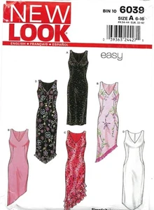 Abiti tubino sexy avvolgenti curvi New Look 6039 taglia 6-16 modello NON TAGLIATO EASY OOP - Foto 1 di 4