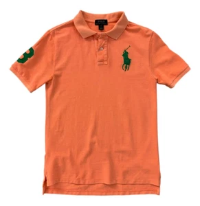 Polo Ralph Lauren Boys L (14-16) Orange Large Pony Polo Shirt Short Sleeve - Picture 1 of 9