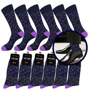 6-12 PK CALZE ELEGANTI COTONE VIOLA CALZE TAGLIA 10-13 PRIMA QUALITÀ FEDELI ALLA TAGLIA - Foto 1 di 11