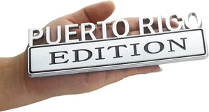 1x Puerto Rico EDITION emblem 3D Badges Decal for Car Truck  Chrome Black - Picture 1 of 4