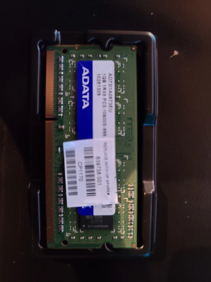 AD73I1A0873EU ADATA DDR-3 1GB 10600 LAPTOP MEMORY - Image 1 of 2