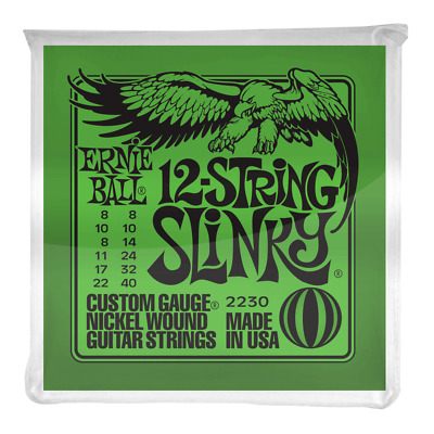 ERNIE BALL 2230 Nickel Wound Electric Guitar Strings 8-40 12-String Slinky • 12.01£