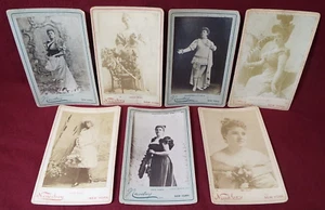 Lote 7 TARJETAS DE GABINETE ANTIGUAS Newsboy Foto TABACO Actor ÓPERA Emma Eames ROSA COGHLAN - Imagen 1 de 13