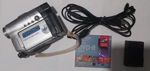 Sony DCR-DVD201 Mini DVD Camcorder Video Camera FOR PARTS OR REPAIR - Picture 1 of 8