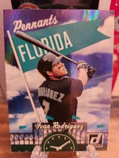 2023 Donruss Baseball Ivan Rodriguez Pennants Marlins Card