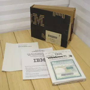 OEM Raro Vintage Marca Caja IBM Microsoft Windows 95 CD con Soporte USB Certificado de Autenticidad - Imagen 1 de 7