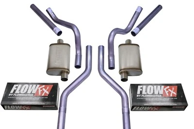 Chevy GMC C10 63-72 2.5" Dual Exhaust Kits Flowmaster Flow FX Corner Exit - Image 1 of 2