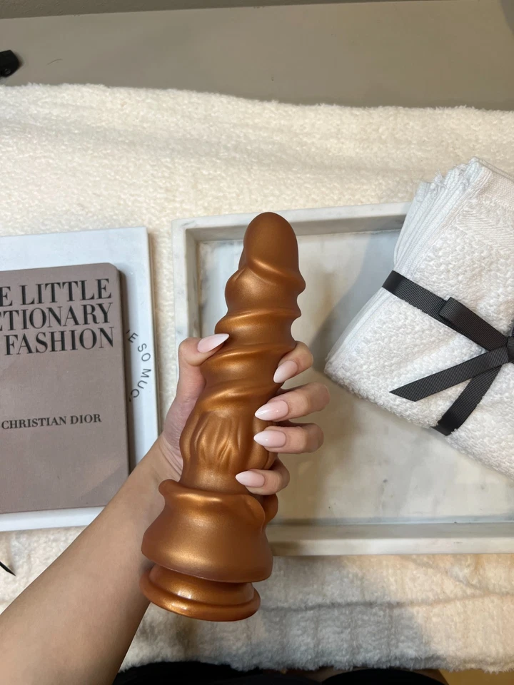 Consolador de monstruo juguete sexual de fantasía ventosa de 10 pulgadas juguete texturizado para adultos discreto Foto 1 de 4