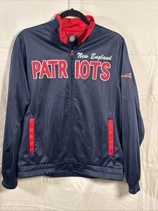 New England Patriots NFL Womans Zip Up Jacket Embroidered Letters Satin Large - Picture 1 of 9