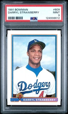 1991 BOWMAN #609 DARRYL STRAWBERRY PSA 9 - Image 1 of 2