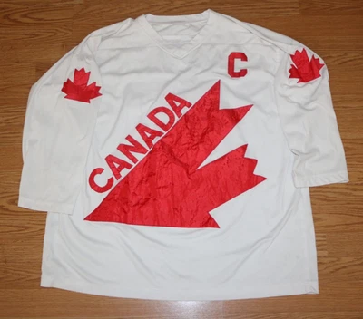 Camiseta deportiva de hockey cosida vintage de la Copa Canadá Wayne Gretzky Foto 1 de 4