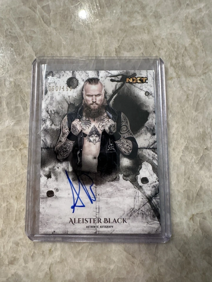 2018 Topps WWE Undisputed Autographs Aleister Black RC Auto /199 ROOKIE RARE - Image 1 of 4