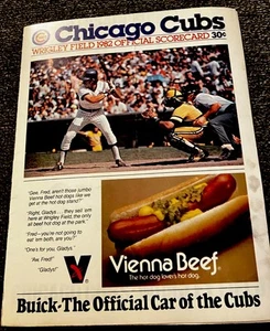 4/23/1982 Official Scorecard Chicago Cubs vs Pittsburgh Pirates Scored - Picture 1 of 3