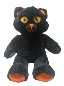 Build a Bear Black Cat Plush Doll Midnight Sparkle Orange Halloween Kitty - Picture 1 of 8