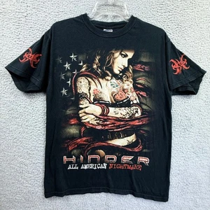 Camicia Hinder All American Nightmare Rock Band Musica Grunge Girl USA Cover - Foto 1 di 13