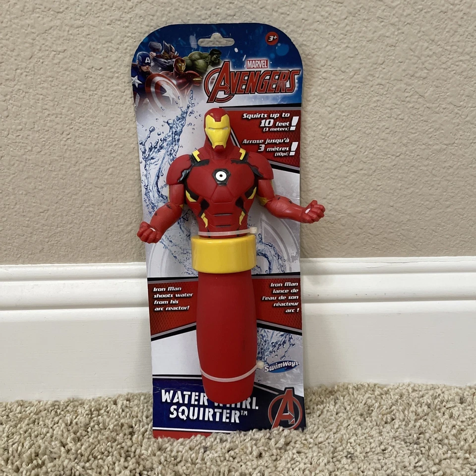 Marvel Avengers Iron Man Water Whirl Squirter ¡Chorros de hasta 10 pies! SWIMWAYS Foto 1 de 1