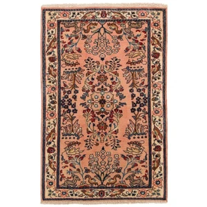 Alfombra persa anudada a mano Sarough 113x74 cm lana Orient Carpet Rug naranja - Imagen 1 de 12