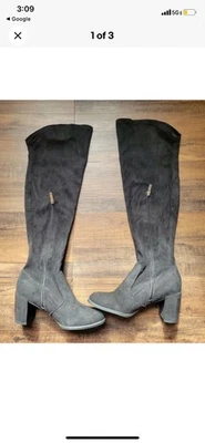 Женские сапоги Liz Claiborne из искусственной замши на блочном каблуке выше колена 8,5 M  - Изображение 1 из 2