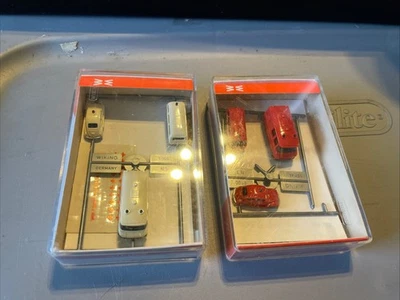 Wiking N 1:160 VW 1300 Bug, VW Mercedes Transporter Emergency Sets N34 & 33 - Image 1 of 4