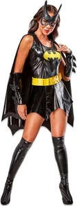 Ladies Sexy PVC Batgirl Costume Large - Picture 1 of 3