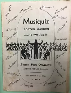 Musiquiz, Boston Pops Orchestra 15-22 giugno 1941 - Foto 1 di 6