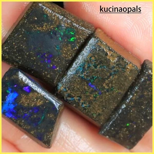 39 TCW Parcel of ROUGH NATURAL BOULDER OPAL RUBS +VIDEO - Picture 1 of 2