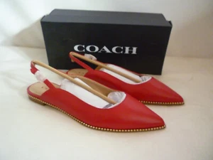 Coach Vae Leder Skimmer Farbe Candy Apple C2316 Größe UK 6 Neu Originalverpackt EU 38,5 - Bild 1 von 24