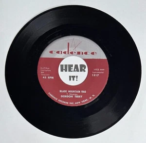 50s Bluegrass Hillbilly 45 GORDON TERRY Black Mountain / Orange CADENCE mp3 VG++ - Picture 1 of 2