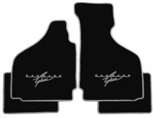 Juego alfombrillas negras para Karmann Ghia tipo 14 cupé logo gris - Imagen 1 de 1