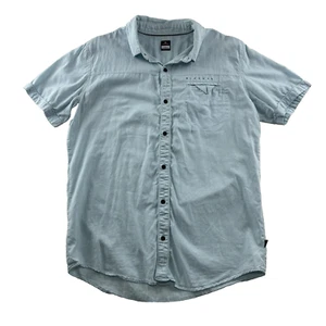 Rip Curl Short Sleeve Shirt Men Size Medium Blue Casual Dress - Picture 1 of 12