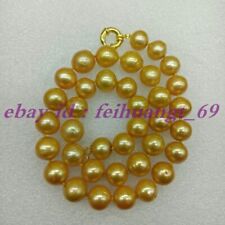 Natural Authentic 12-15mm Yellow Freshwater Cultured Pearl Necklace 18"