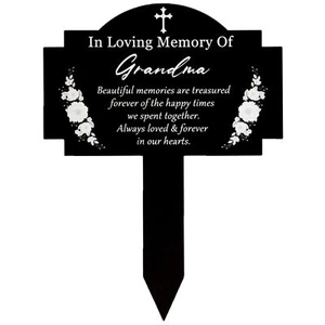 Marcatori Tomba Pali Memoriali Decorazioni Tomba per Cimitero Impermeabile Metallo... - Foto 1 di 8