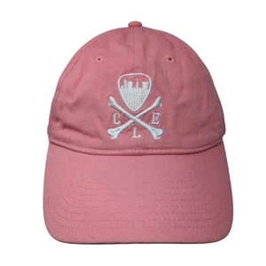 Cleveland Slideback Hat Pink One Size Adjustable Embroidered 6 Panel Cotton - Picture 1 of 9