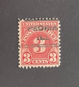 Peoria, Illinois Type 202 Precancel - 3 cents Postage Due - U.S. #J82 - IL - Picture 1 of 1