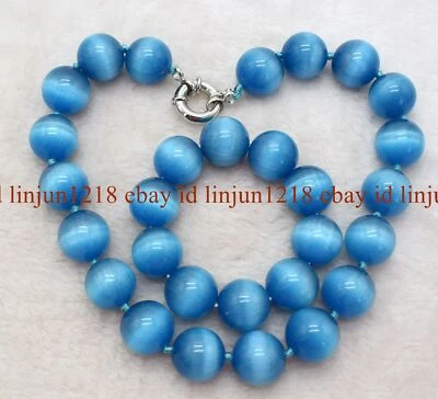 Moda 20mm Enorme Multicolor Ópalo Ojo de Gato Gemas Redondas Collar Pulsera 18/7.5 Foto 1 de 4