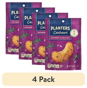 (4 pack) PLANTERS Cashews Rosemary & Sea Salt, Party Snacks - Picture 1 of 1