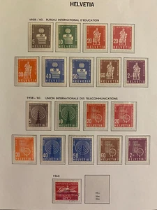 HELVETIA / SCHWEIZ, 1958-1960, Lot von 19 Marken, gebraucht, gestempelt - Bild 1 von 4