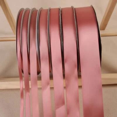 Cintas de poliéster satinado rosa polvoriento 91 m Navidad boda caja regalo envoltorio Foto 1 de 4