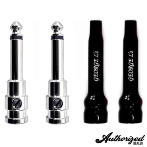 2er-Pack | George L's .155 gerade Stecker & Stressabbaujacke schwarz Kit - Bild 1 von 5