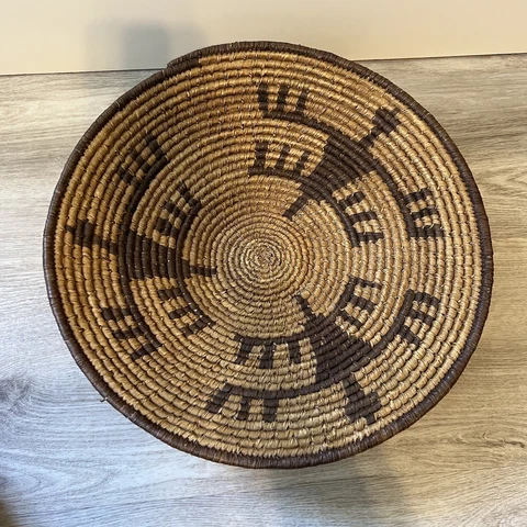 Native Southwestern Hand Woven Basket 15” Cover