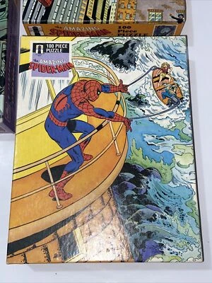 1988 Marvel SpiderMan - Captain America - Лот из 3 головоломок - F/VF/NM - Изображение 1 из 4