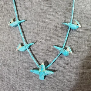 Matt Mitchell handgeschnitzte Türkis Bluebird 5 Fetisch Halskette (neu)  - Bild 1 von 12