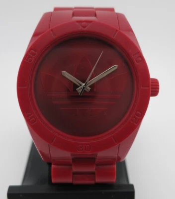 Reloj de Cuarzo Analógico Adidas Originales Santiago Todo Rojo - ADH2800 - Batería Nueva Foto 1 de 4
