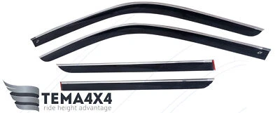 Viseras de ventana con cinta deflector protector solar lluvia para Subaru Forester SG 2002-2008 Foto 1 de 4