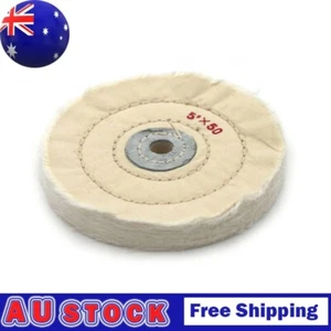 5\" White Cotton Polishing Buffing Wheel Disc Pads Buff for Bench Grinder Tools - Picture 1 of 7