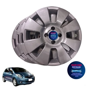 KIT SET COPPE RUOTA COPRICERCHI PER TOYOTA YARIS DAL 2006 P9 BORCHIE R15 PLATTO - Foto 1 di 2