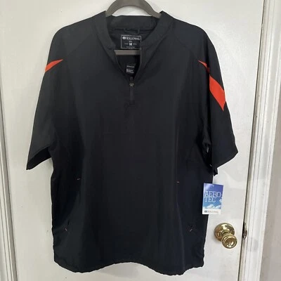 Holloway Size M NWT  Black  Short Sleeve Half Zip Polyester Shirt - Image 1 of 4