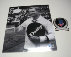 ROD LAVER WIMBLEDON LEGEND RARE LAST 1 BECKETT/COA SIGNED 8X10 PHOTO - Picture 1 of 1