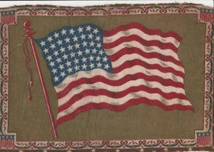 VINTAGE U.S. CIGARETTE CIGAR TOBACCO LARGE FLANNEL FELT FLAG 11 3/4" X 8" - Imagen 1 de 1