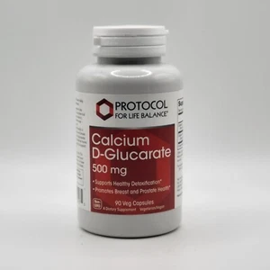 Protocol For Life Balance Calcium D-Glucarate 500mg Detoxification, 90 Caps NEW - Picture 1 of 8